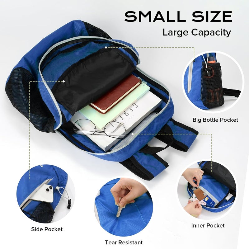 VPBAGE Store 15L Water-resistant Hiking Daypack, Small Backpack Travel Outdoor, Lightweight Day Pack with Tool Loops - Image 3
